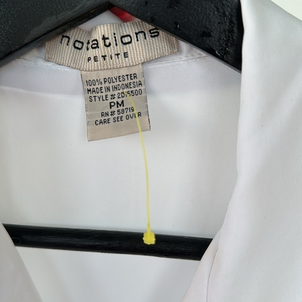 Notations Women’s White Button Down Half Sleeve T… - image 5